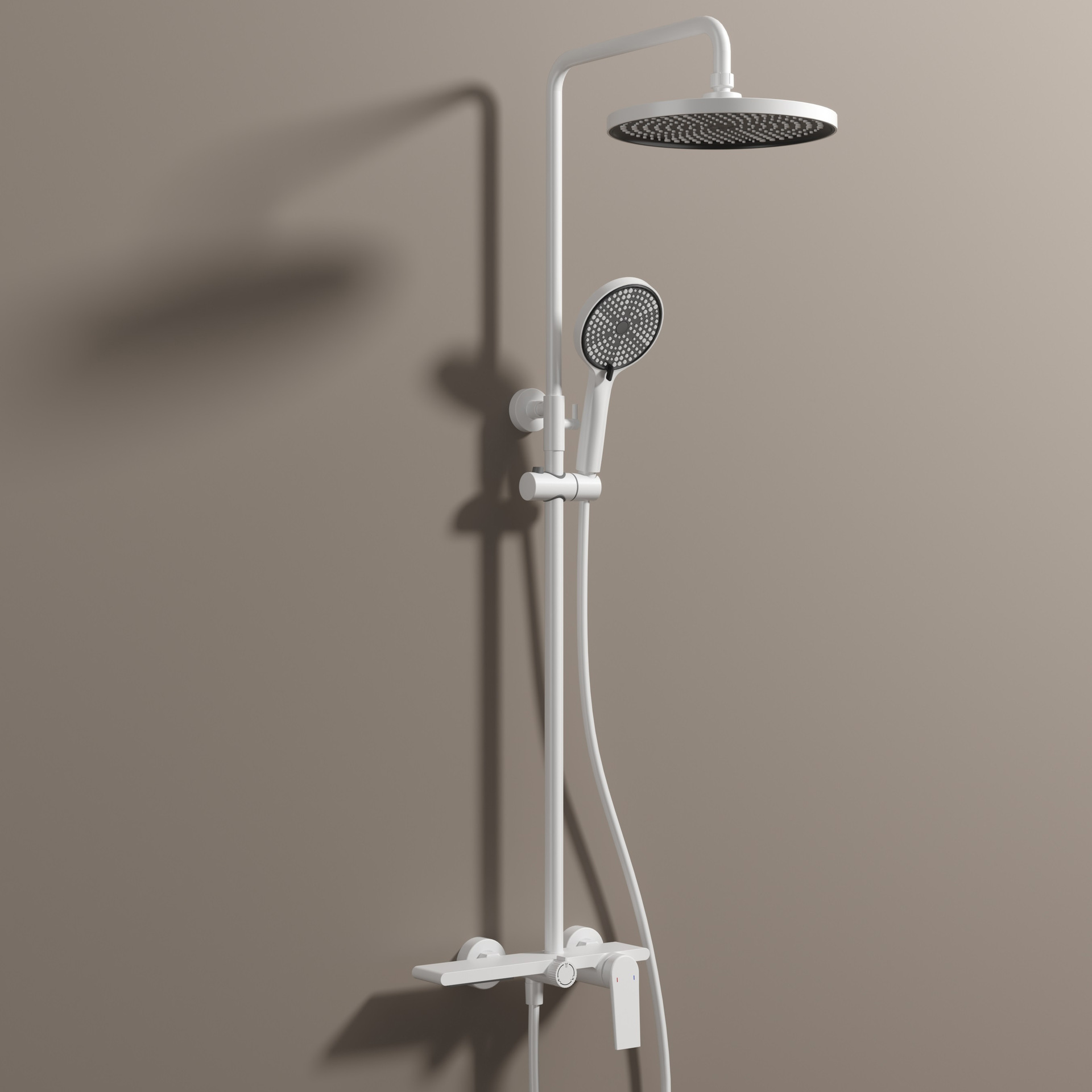 Plano cuadrado tres velocidades blanco mudo