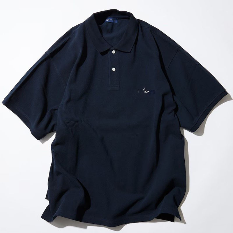 Japanese Style Summer Heavy-Duty Lapel Short-Sleeve T-Shirt for Men, Casual Loose Embroidered Polo Collar Base Half-Sleeve Trendy Brand