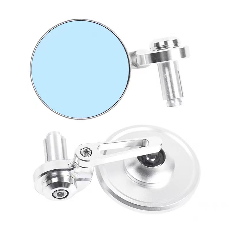 Motorcycle Modified Retro Handlebar Mirror Electric Scooter Handlebar Reflector Reversing Mirror Round Rearview Mirror Direct Supply