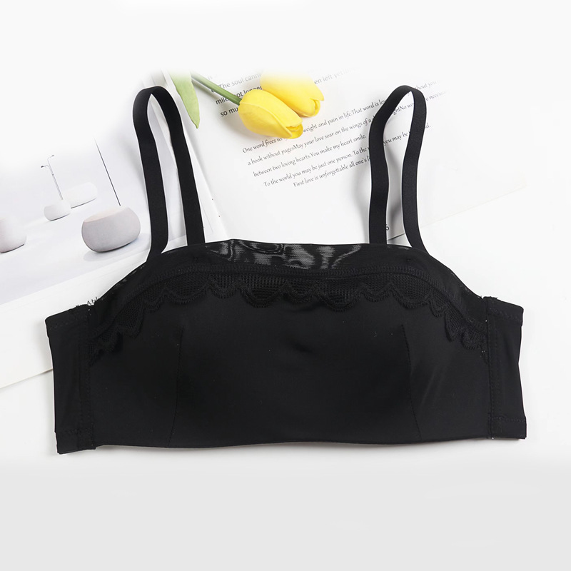 Fábrica de Shantou punto de encaje ajustable tipo de sostén de pecho de mujer ropa interior anti-caída sostén de damas