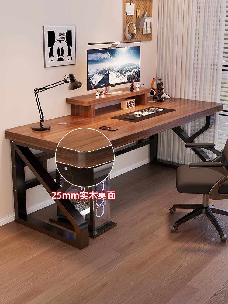 Solid Wood Computer Desk Desktop Desk Student Home Study Table Simple Long Bedroom Desk Double E-Sports Table