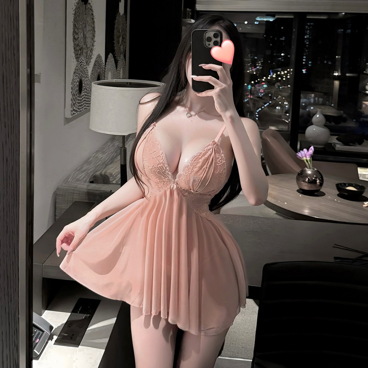 레몬 스토리 섹시한 속옷 섹시한 레이스 유혹 잠옷 뜨거운 투명 오픈 파일 잠옷 탈착 불가 잠옷 8327
