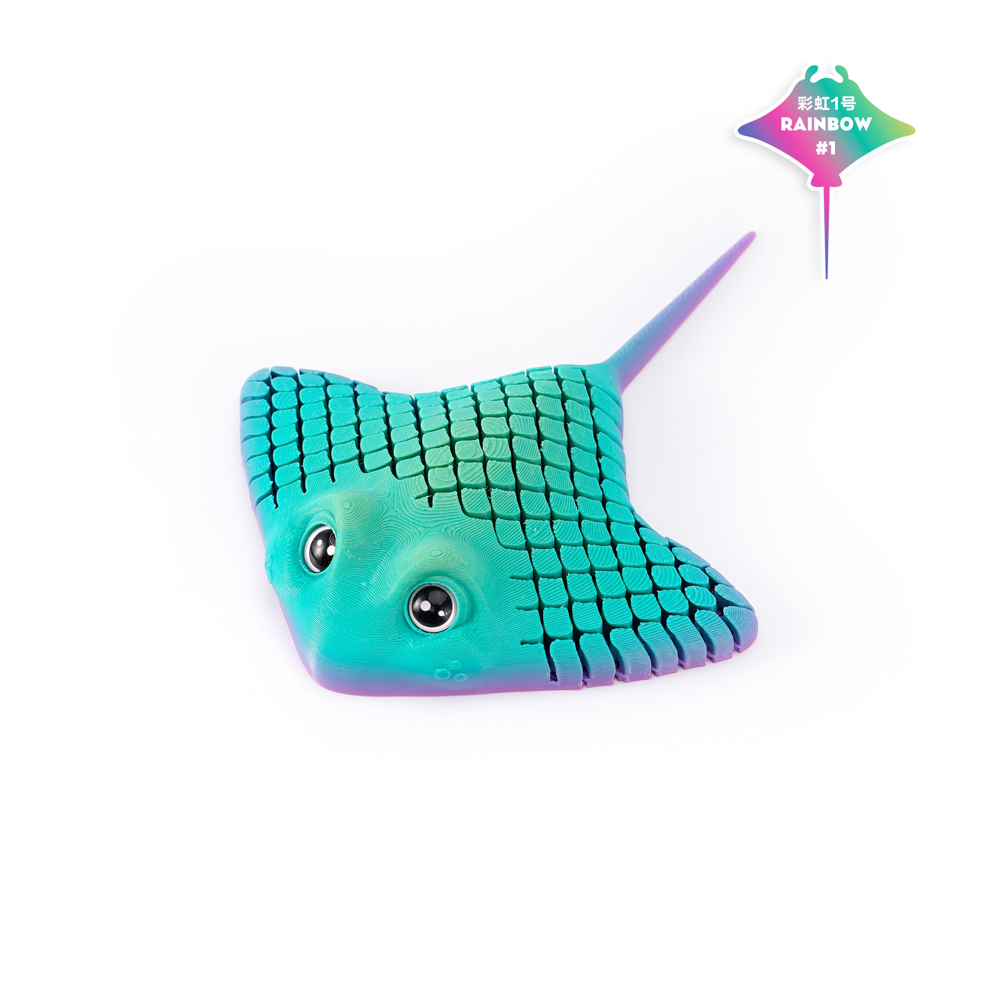 Ventas transfronterizas de impresión 3D peces diablo rayas ornamentos acuario paisajismo ornamentos creativos juguetes de impresión 3D para niños