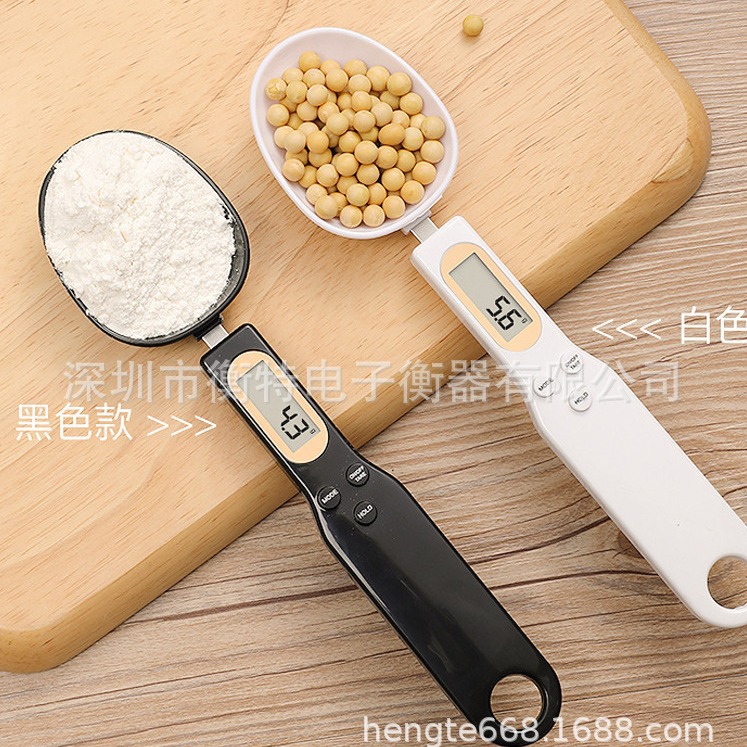 亚马逊勺子秤500g/0.1g量勺烘焙勺出口家用厨房食物秤配料称
