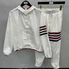Factory Direct Sale Tb Four-Bar Nylon Quick-Dry Long Pants Windbreaker Jacket Casual Versatile Unisex Casual Suit
