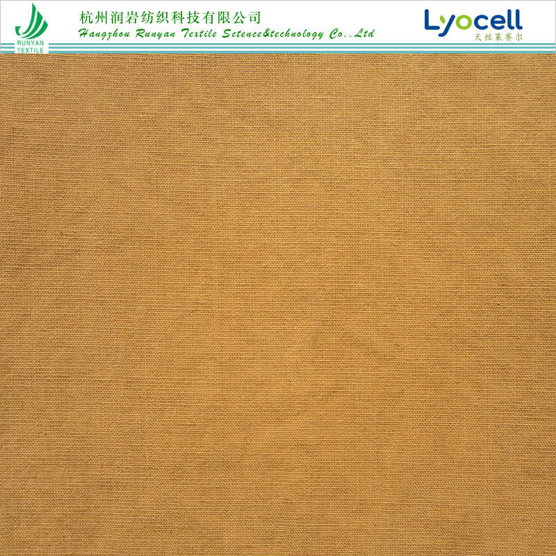 215gsm天丝棉竹节面料18*18+20莱赛尔棉竹节平纹面料Lyocell