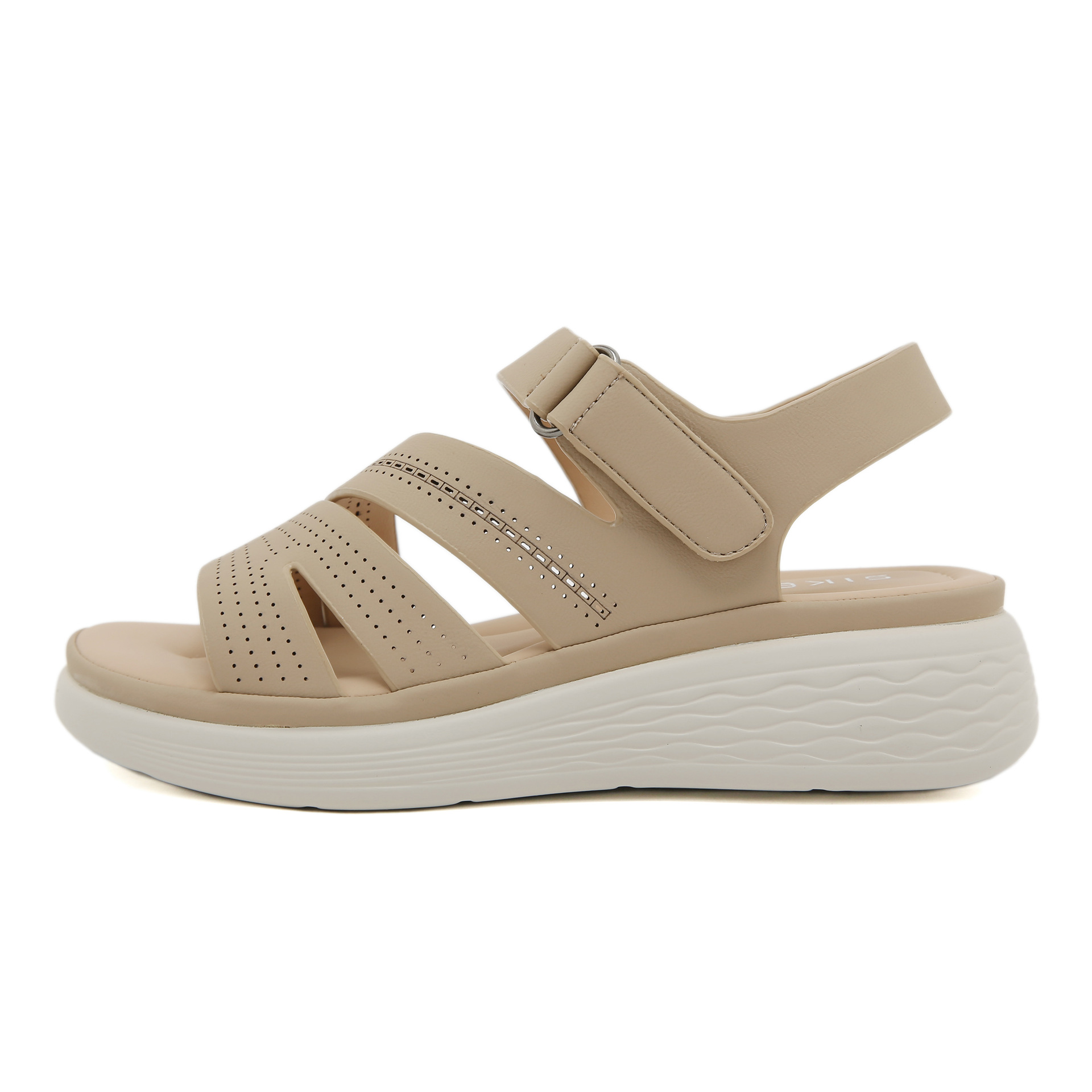 2025 nuevo punto de fondo grueso ligero antideslizante cómodo deportivo casual moda velcro sandalias para mujeres