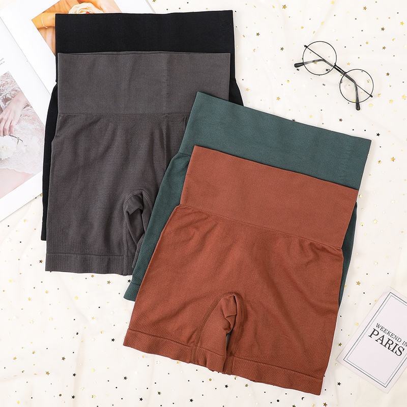 Cross Border Sports Seamless Shorts Safety Shorts High Waist Shorts Panties Flat Pants Women's Fitness Underwear Panties