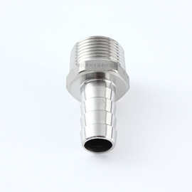 304不锈钢丝扣皮管接头六角外丝宝塔头外螺纹皮接水管软管4分6分