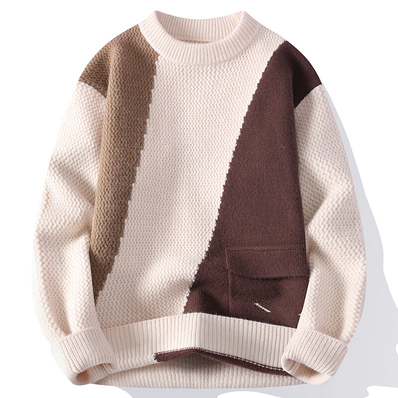 Cc Home--5594--P48--2025 Autumn New Fashion Trendy Round Neck Sweater Men-Group File Wave 29