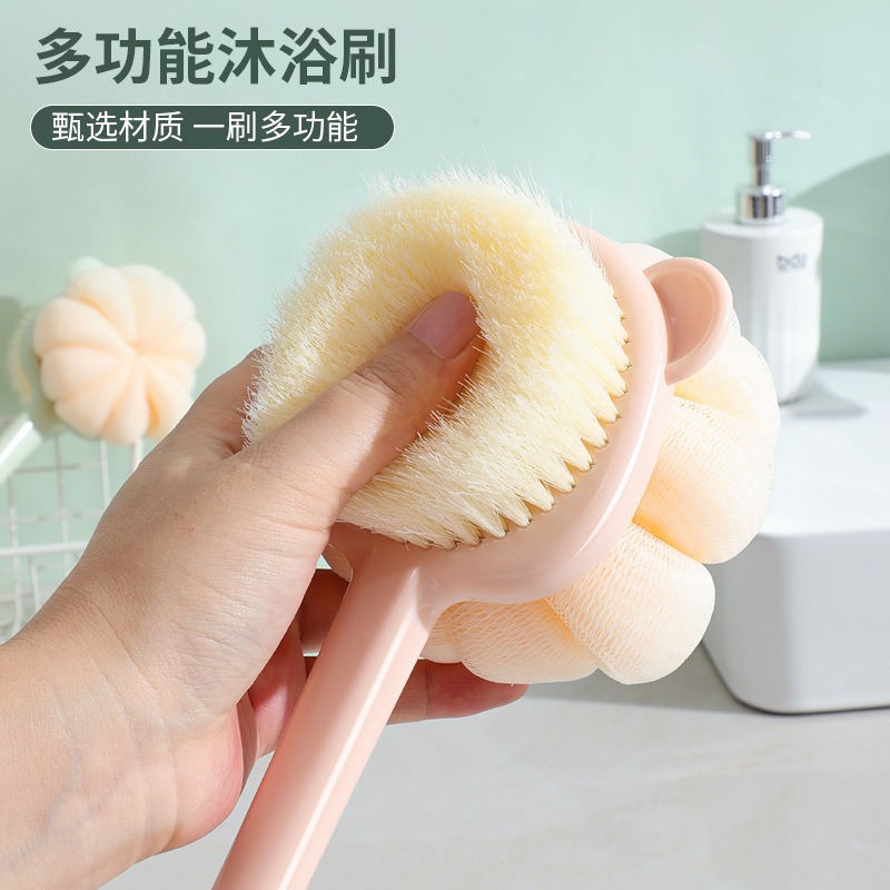 cepillo de baño, cepillo de mango largo, cepillo de pelo suave, cepillo de baño de doble cara, cepillo de barro, cepillo de espalda para eliminar la ceniza.
