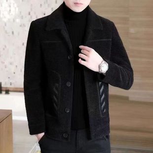 2023 Autumn and Winter Fashionable Hooded Woolen Jacket Men's Korean Style Fashionable Casual Woolen Winter Clothing Handsome Men's Windbreaker