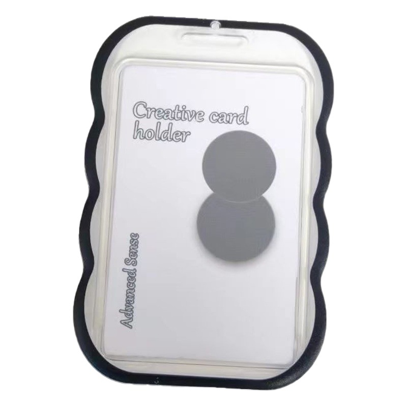 INS simple transparente titular de la tarjeta estudiante campus tarjeta de acceso llavero de moda permiso de trabajo cubierta protectora de doble cara transparente