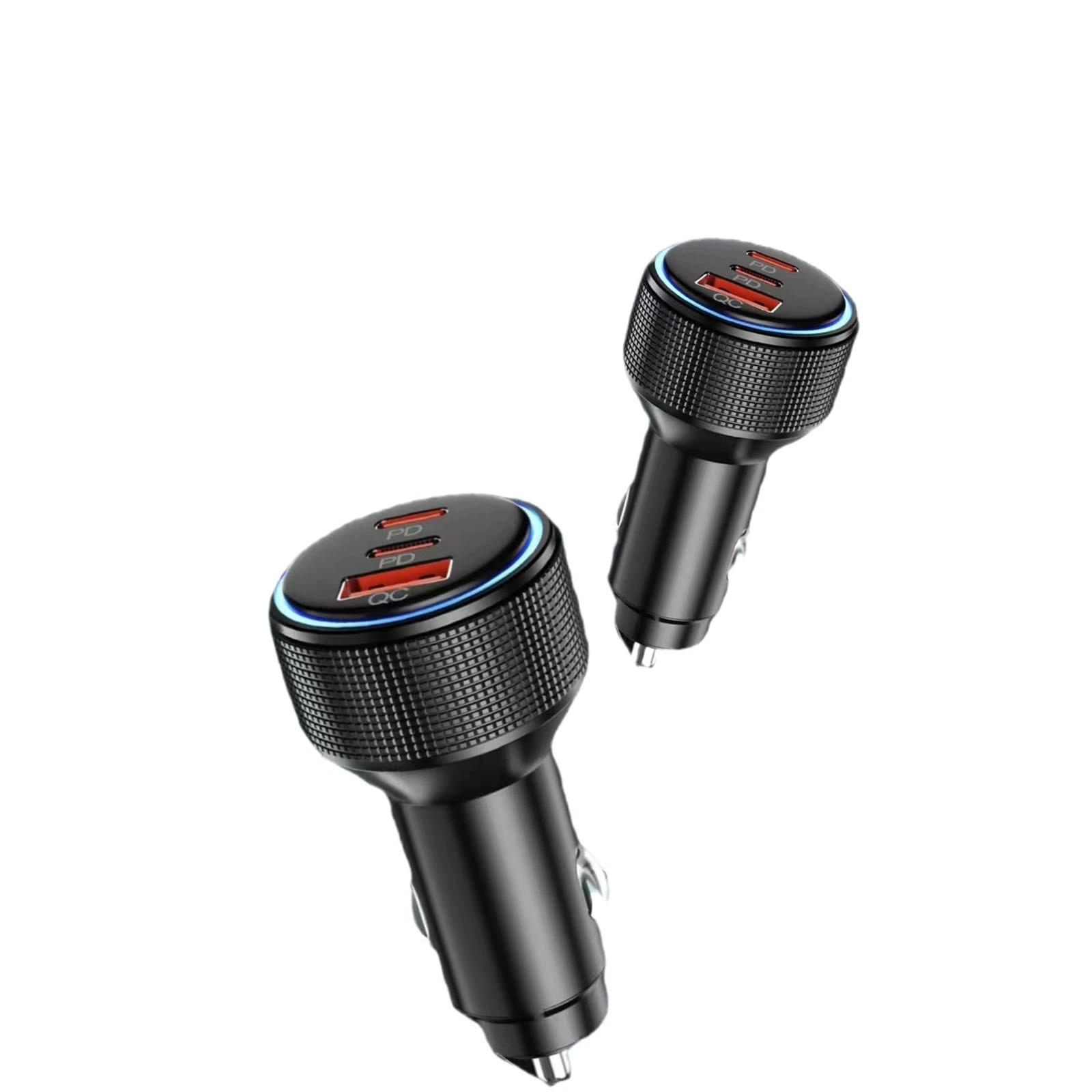 Алюминиевое автомобильное зарядное сверхбыстрой зарядки PD30W+PD30W+QC3.0, источник производителя, быстрое автомобильное зарядное