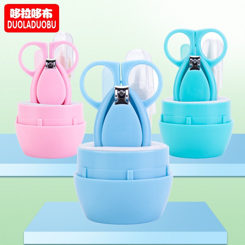 Dora Dora Cloth Nail Clipper Set Stainless Steel Baby Nail Clippers (4-piece set) Manicure Tools Dropshipping