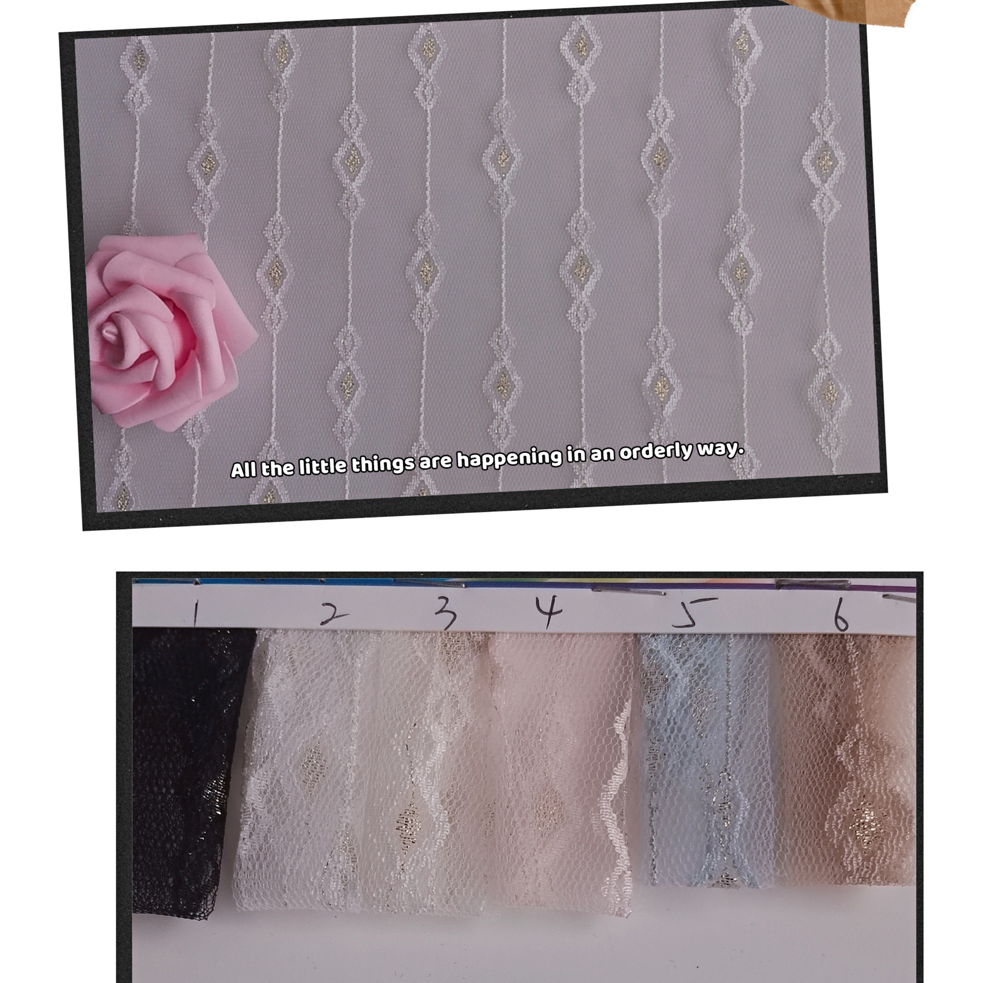 新款现货~锦纶薄透大小菱形金丝竖条串串提花网纱 仙美网纱面料