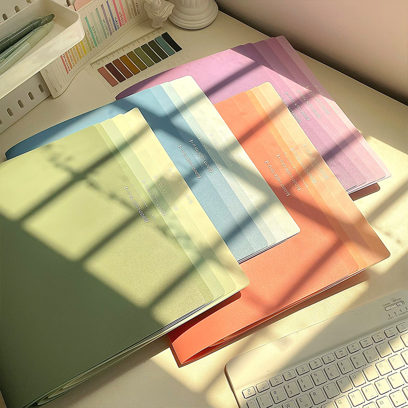 Carpeta de varilla de tracción Carpeta de gradiente Carpeta de varilla de tracción gruesa Carpeta de documentos de prueba de estudiantes Carpeta sin perforación