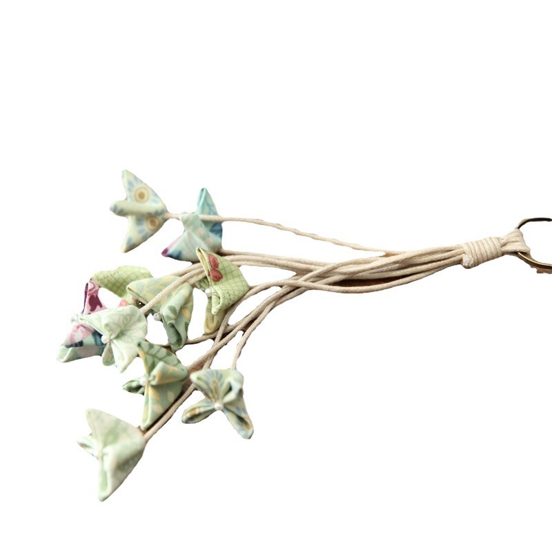 Lirio de los valles coche colgante patchwork adornos Lu bordado hecho a mano bordado DIY patchwork material de producción paquete adornos colgantes