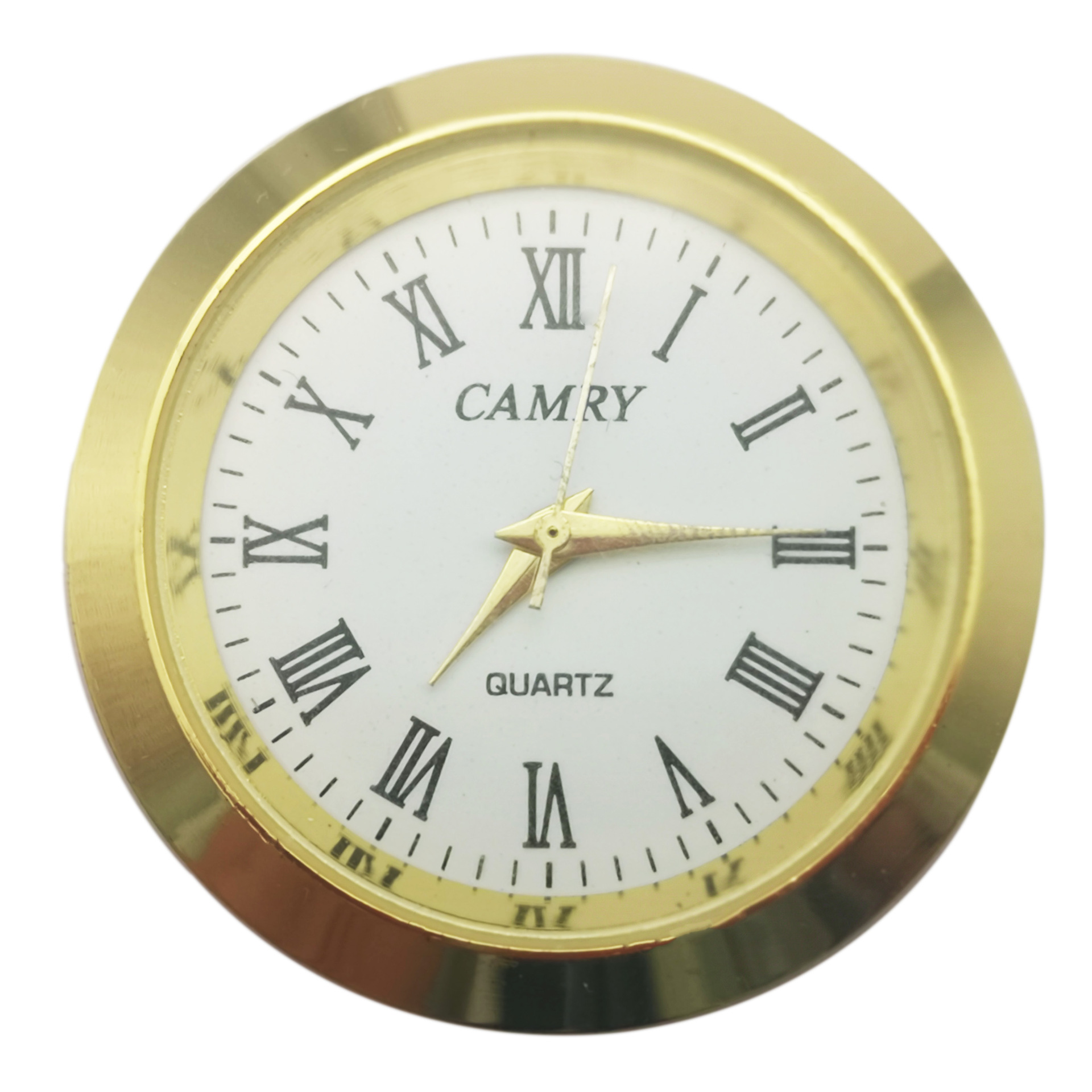 HS工厂直销圆形镶嵌式表头水晶工艺品钟胆直径35MM36表芯石英复古