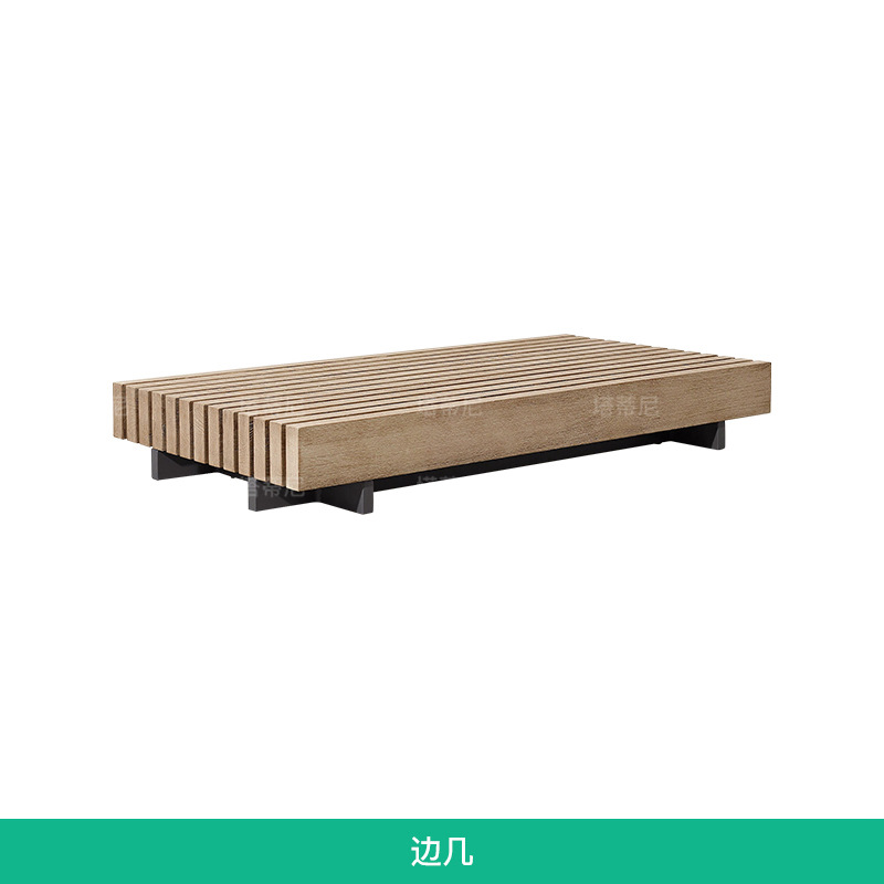 Conjunto de muebles de ocio para exteriores, sofá de teca para jardín, patio, terraza, hotel o villa, impermeable y resistente al sol. image 12