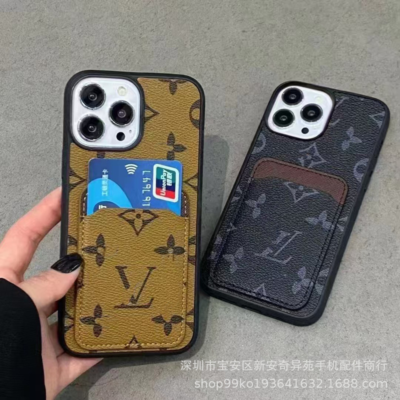 复古风贴皮保护壳适用iPhone17ProMax欧美卡包苹果17手机壳插卡16|undefined