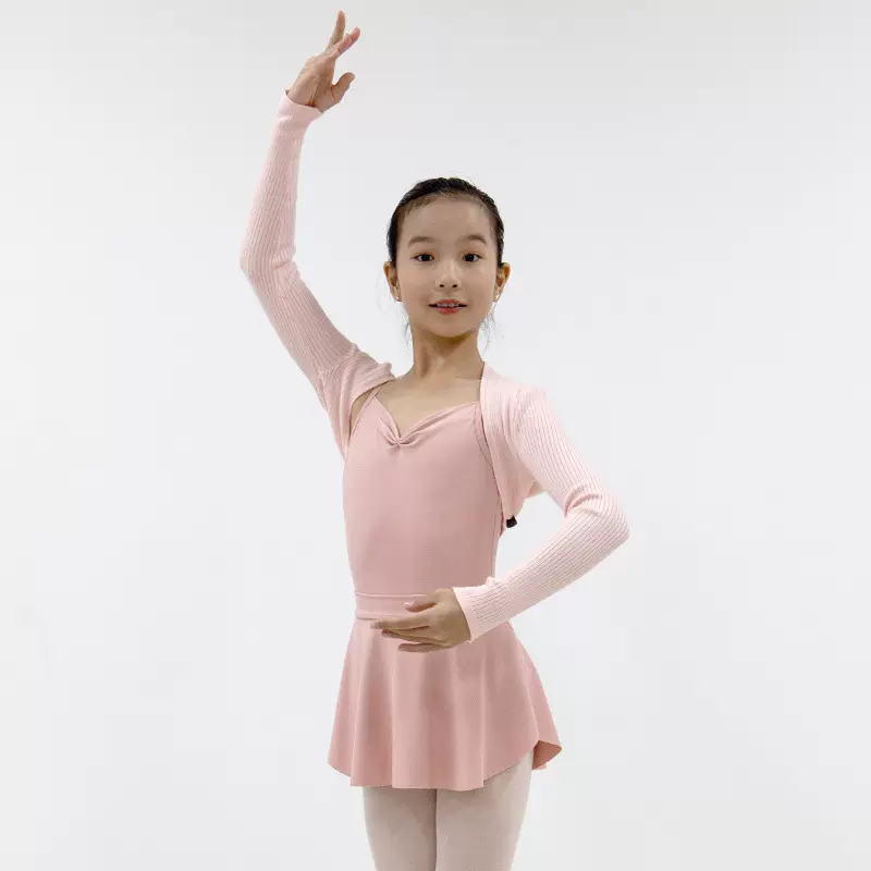 儿童舞蹈毛衣披肩女童练功服长袖保暖上衣芭蕾舞针织小坎肩