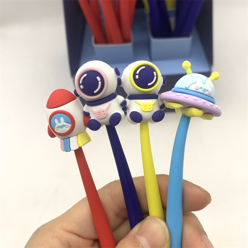 Tema del espacio pluma de gel lindo astronauta columpio pluma cohete nave espacial pluma de agua niño regalo