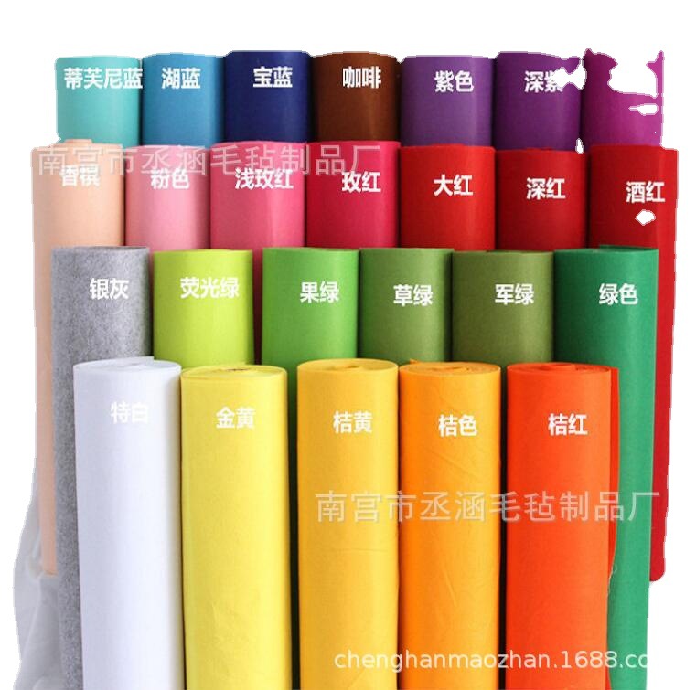 Manufactor Direct selling colour Non-woven fabric felt Spinning Industry Fiber felt Arts and Crafts Gum Display board 1-5mm