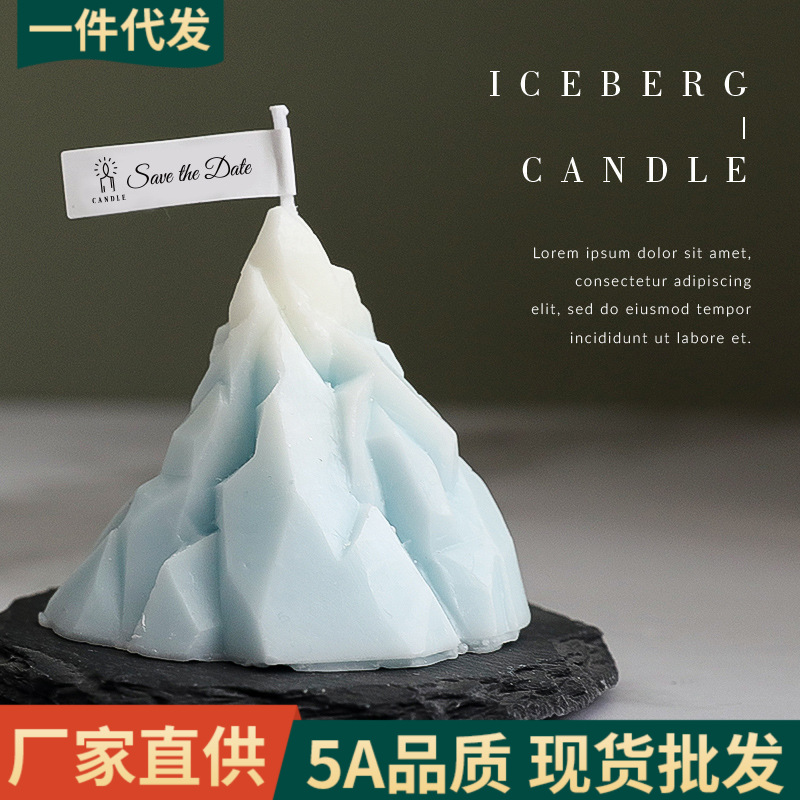 Iceberg vela de aromaterapia al por mayor vela de mano creativa Regalo de Cumpleaños caja de regalo traje decoración del hogar fragancia vela