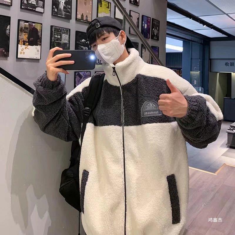 Collar del soporte de la capa de los hombres de otoño e invierno estilo coreano pareja de moda Jinjiang Chaqueta de algodón acolchado de algodón chaqueta de lana de cordero fabricante de ropa superior