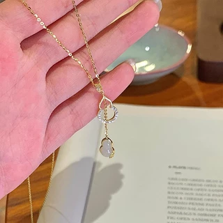 新款个性百搭福禄仿和田玉葫芦项链女时尚轻奢感新中式气质锁骨链