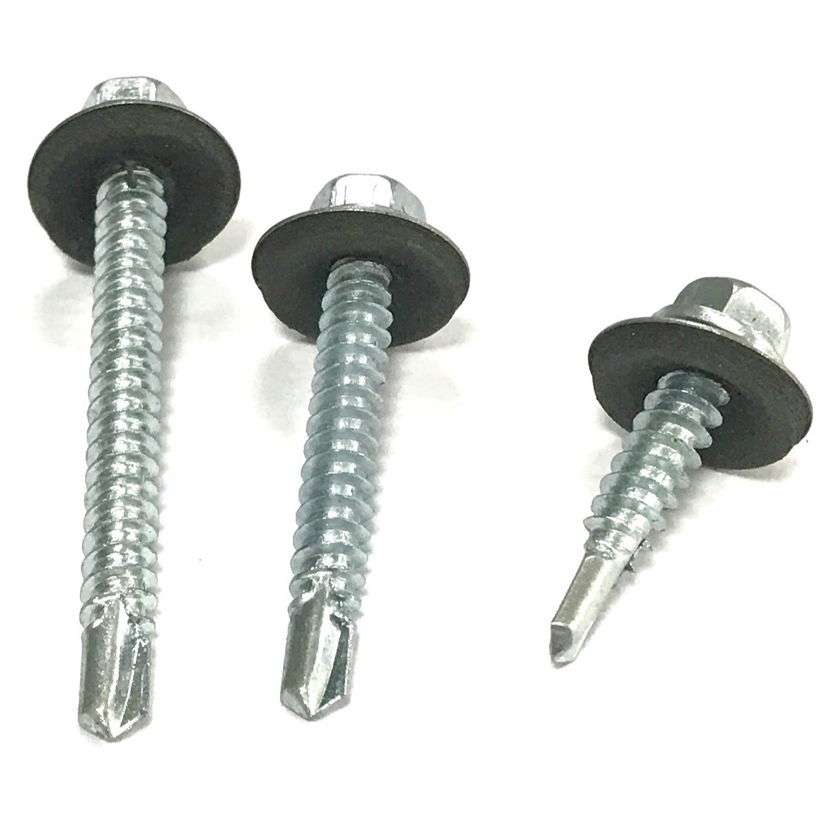 Acero al carbono 1022A brida hexagonal auto-perforación tornillo autotrifugante con almohadilla de PVC resistente al deslizamiento gran cantidad de stock