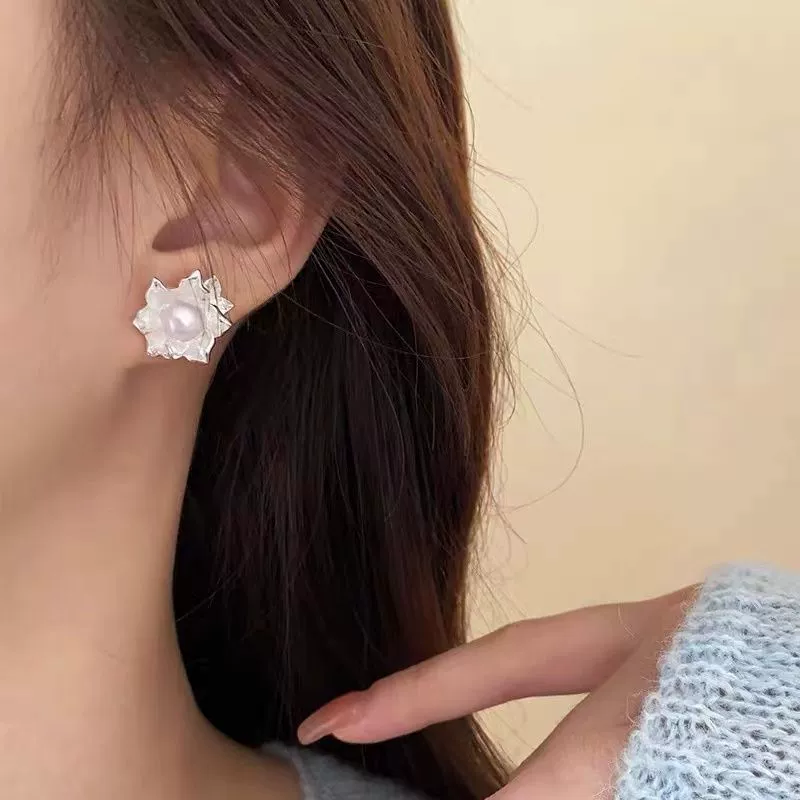 Серьги из серебра s925 с пресноводным жемчугом и жасмином для женщин, нишевые высококачественные элегантные серьги, подарок на день рождения, День святого Валентина