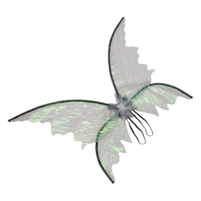 Zilin transfronterizo Amazon Festival Fiesta rendimiento apoyos hadas dorado colorido alas de mariposa alas elfo