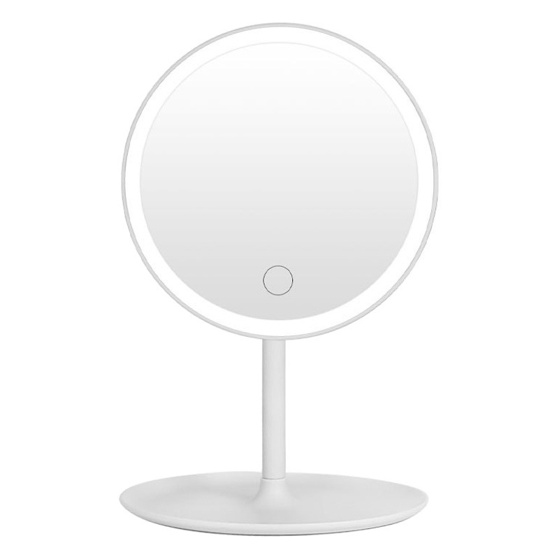 Espejo de maquillaje LED con luz de escritorio Internet celebridad femenina Luz de relleno pequeño espejo ins estilo dormitorio escritorio portátil pequeño espejo de tocador