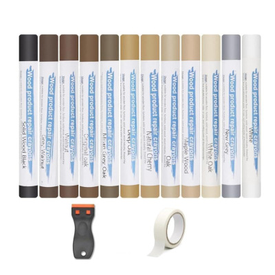 12 furniture repair crayon woodiness board cupboard Nailhole Filling repair solid wood Composite panels close