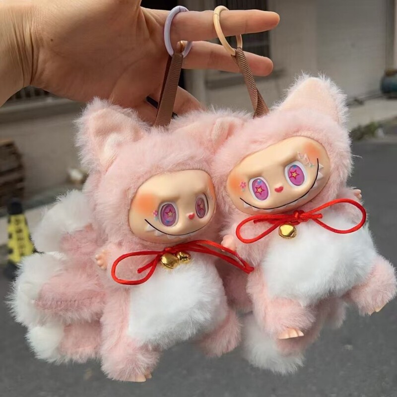 九尾狐ラブブトレンディブラインドボックス Zimomo ぬいぐるみビニールフェイスマカロン祖国高品質ハイバージョン|undefined