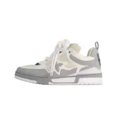 Low-Top High-Version Clover-Shaped Chubby Loafers Height-Increasing Unisex Couple Thick-Soled Sneakers