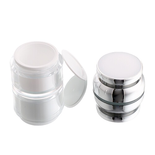 Korean domed acrylic vacuum bottle essence lotion mirror cream bottle travel cosmetic packaging