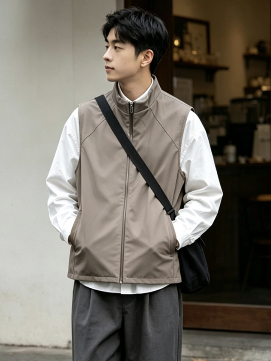 Demi-season vest with zipper, travel quick dry sports jacket for leisure sleevless, Collection Year 2026 4