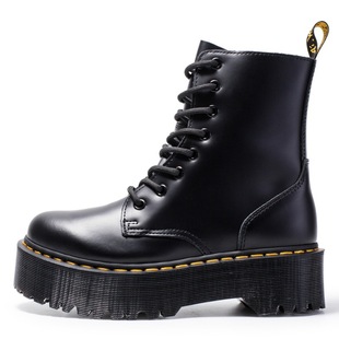 Jadon Thick-soled 8-hole Velvet Boots 1460 Side Zipper British Women's Short Boots Platform Sole Work Boots Cotton Shoes