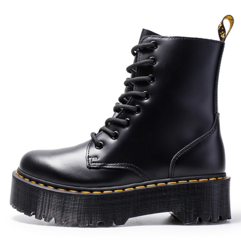 Jadon Thick-soled 8-hole Velvet Boots 1460 Side Zipper British Women's Short Boots Platform Sole Work Boots Cotton Shoes