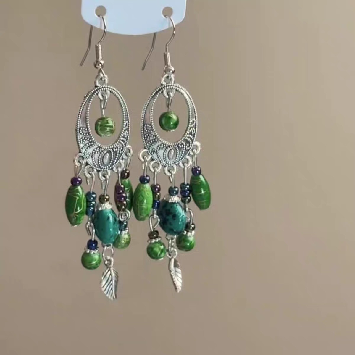 Green earrings