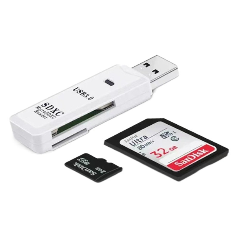 3.0 lector de tarjetas USB3.0 automóvil dos en uno multifunción lector de tarjetas de alta velocidad tarjeta TF tarjeta SD computadora móvil