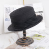 Huaqiao spring and summer new leisure versatile striped sticker fine grass hat ladies shade short eaves flat -top small hat