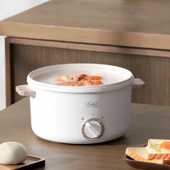 President Lady Multifunction Electric Cooker Ceramic Non-stick Electric Hot Pot with Oil Coating for Frying, Steaming, Frying, and Stir-frying Home Electric Hot Pot