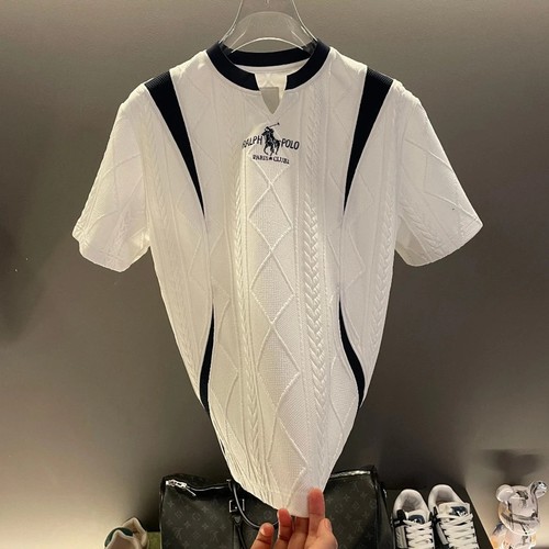 【European Station Light Luxury】Summer Men's High Street Fashion Versatile American Trendy Limited Crew Neck Short Sleeve T