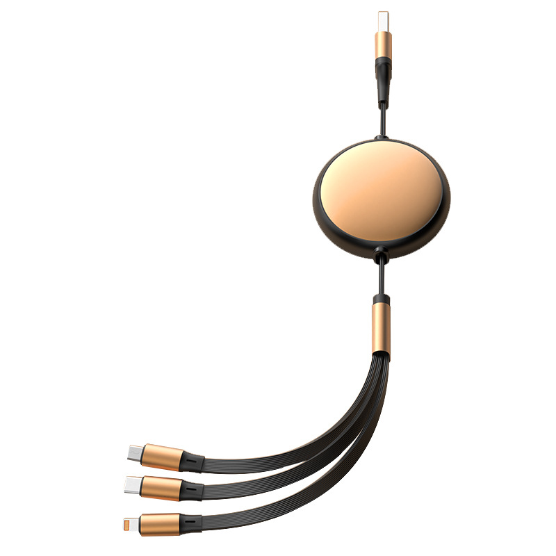 Fábrica Cuatro en Uno cable de datos dos arrastre dos PD carga rápida 100W de doble uso tipo C a iluminación dual USB