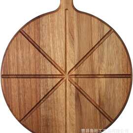 实木双提手收纳托盘早餐桌面木质早餐盘创意露营水果披萨食物盘