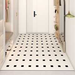 シンプルなPVCのリビングルーム用のきれいなフロアマット、カット可能なソファ、ベッドルームのベッドサイドブランケット、汚れにくくお手入れが簡単なドアマットが在庫あり